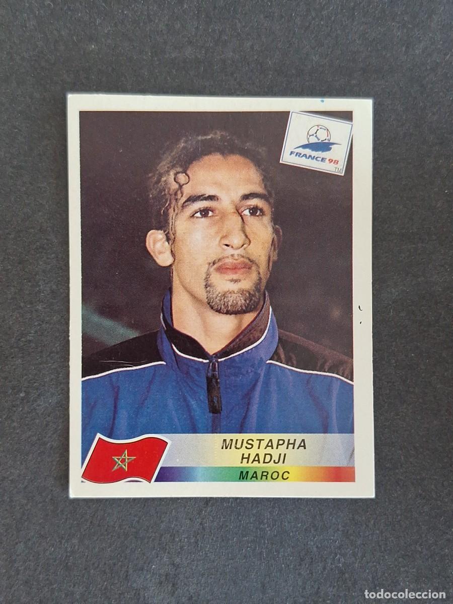 Cartes &agrave; collectionner de Football: L1 MUSTAPHA HADJI SELECCION MARRUECOS 63 MUNDIAL FRANCIA 98 1998 PANINI NUNCA PEGADO SIN PEGAR