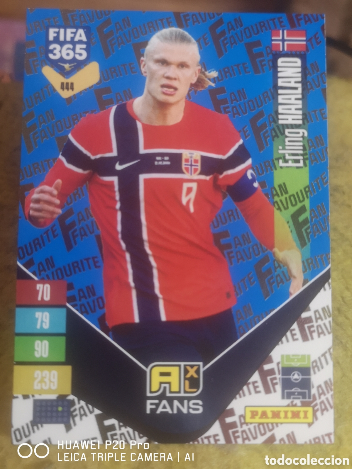 Cromos de f&uacute;tbol: ADRENALYN FIFA 365 2027 FANS PARALELA AZUL HAALAND 444 - NORUEGA
