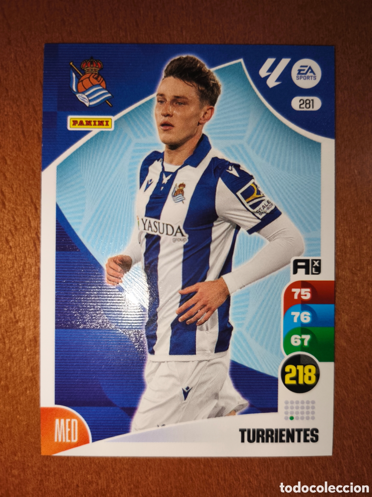 Cromos de f&uacute;tbol: Turrientes n&deg;281 Adrenalyn XL 24/25 Real Sociedad
