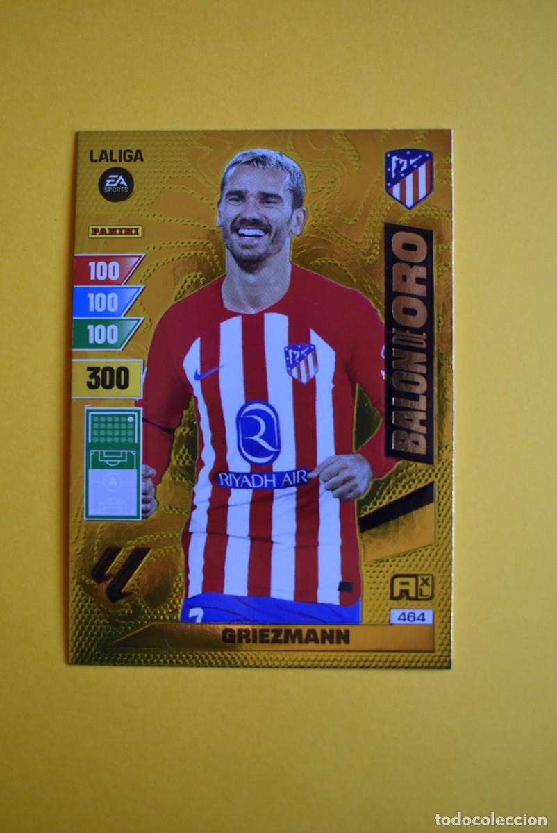 Cartes &agrave; collectionner de Football: Cromo Adrenalyn 2023 2024. 23 24. Griezmann. Bal&oacute;n de Oro. Atl&eacute;tico de Madrid. N.&ordm; 464. Panini