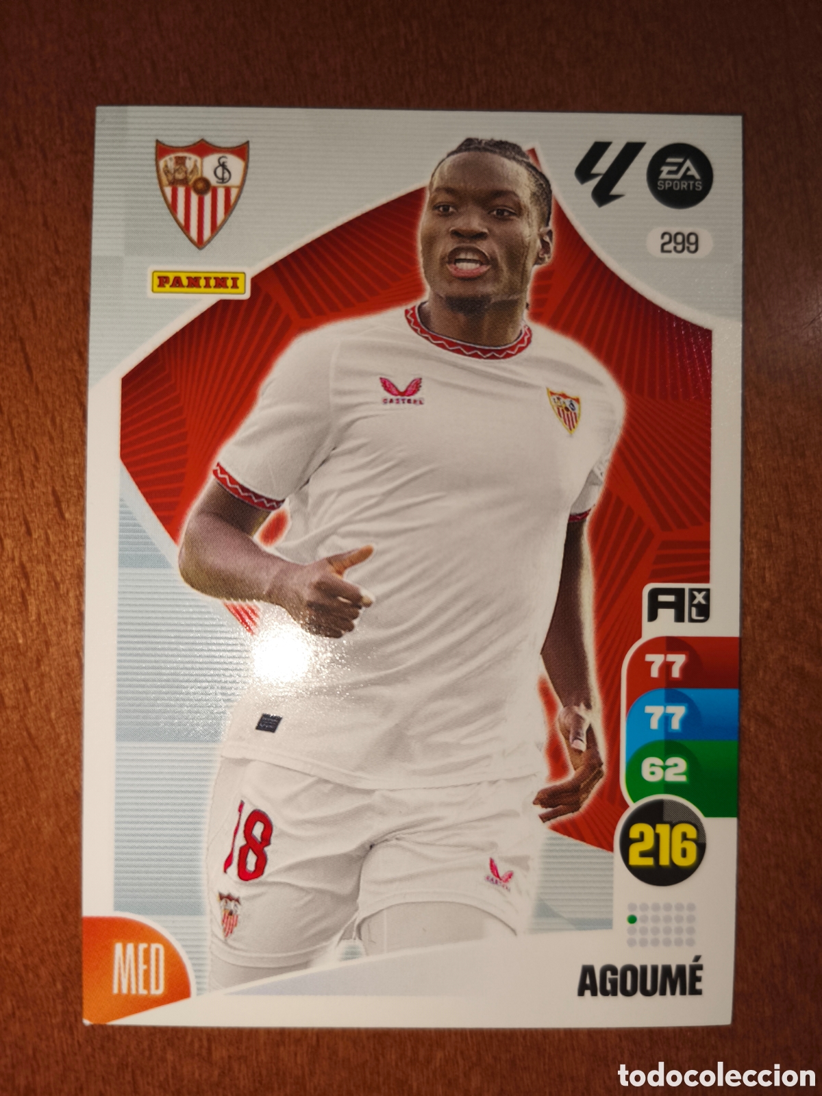 Cromos de f&uacute;tbol: Agoume n&deg;299 Adrenalyn XL 24/25 Sevilla