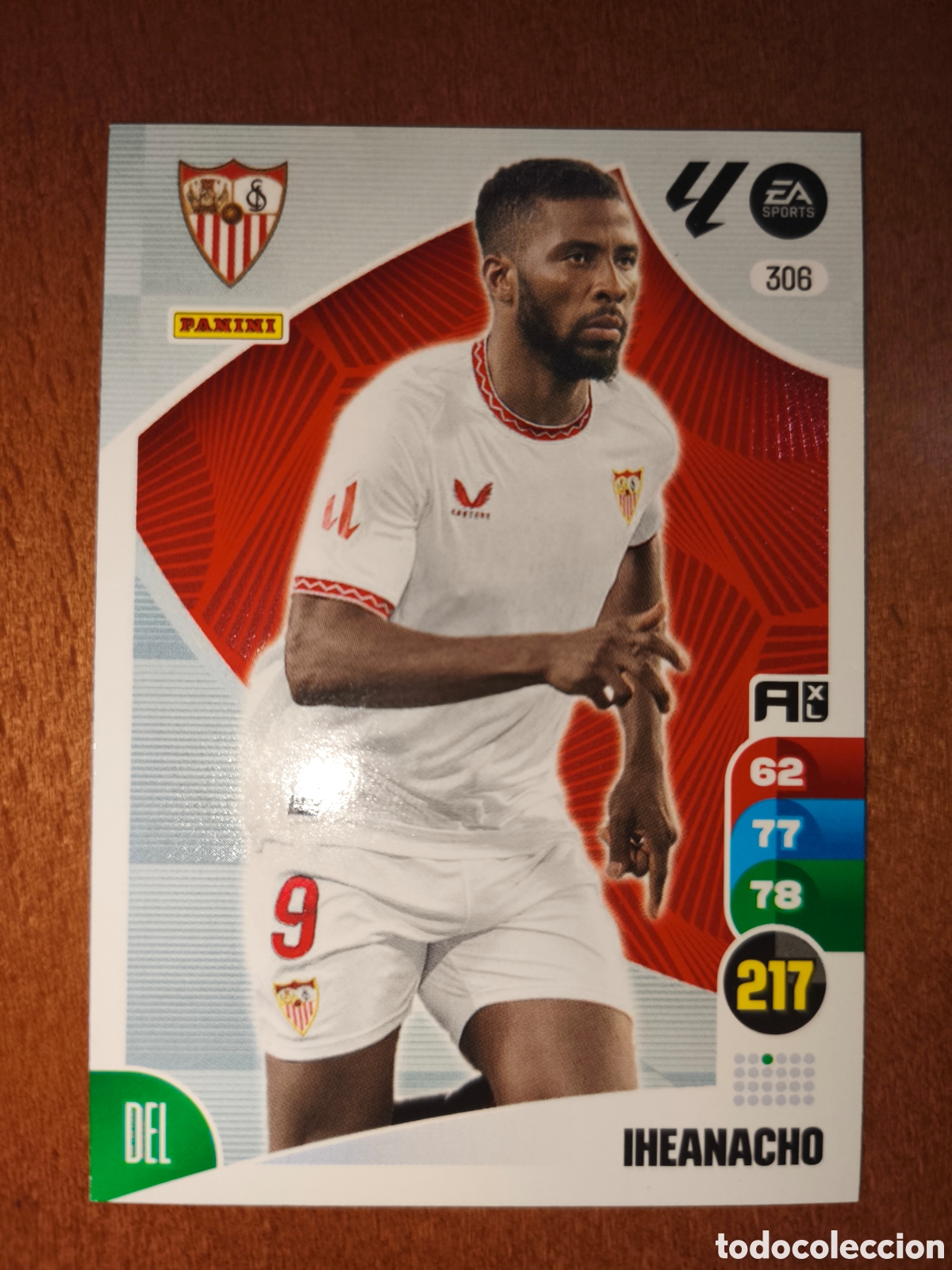 Cromos de f&uacute;tbol: Iheanacho n&deg;306 Adrenalyn XL 24/25 Sevilla