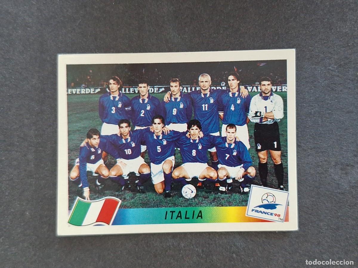 Fu&szlig;ball-Sticker: L1 ALINEACION EQUIPO SELECCION ITALIA 85 MUNDIAL FRANCIA 98 1998 PANINI NUNCA PEGADO SIN PEGAR