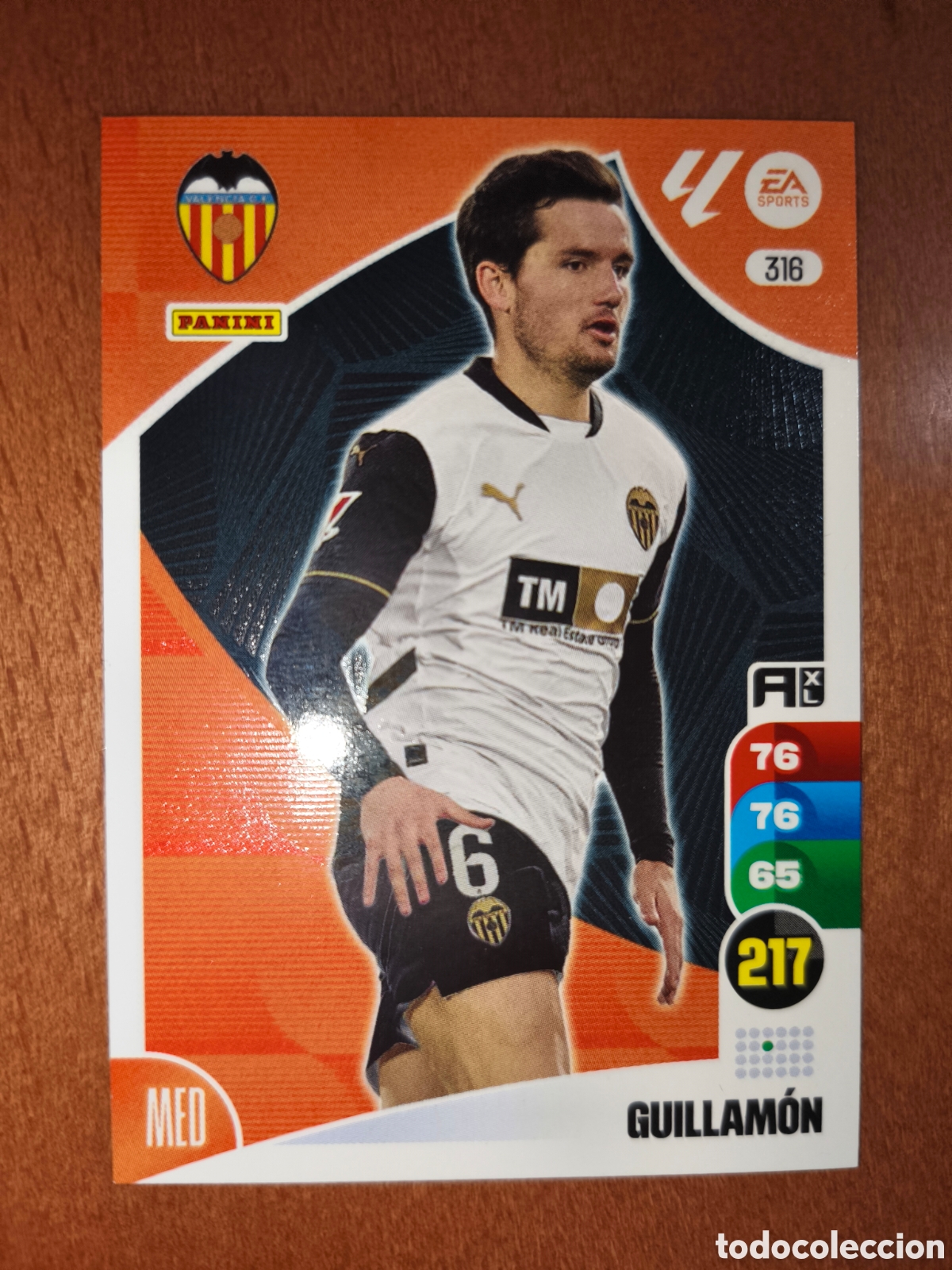 Fu&szlig;ball-Sticker: Guillamon n&deg;316 Adrenalyn XL 24/25 Valencia