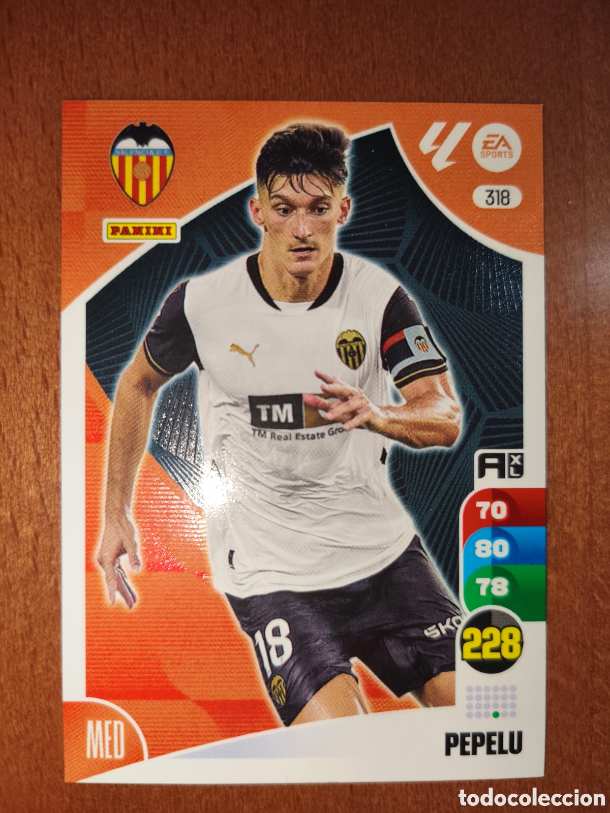Fu&szlig;ball-Sticker: Pepelu n&deg;318 Adrenalyn XL 24/25 Valencia