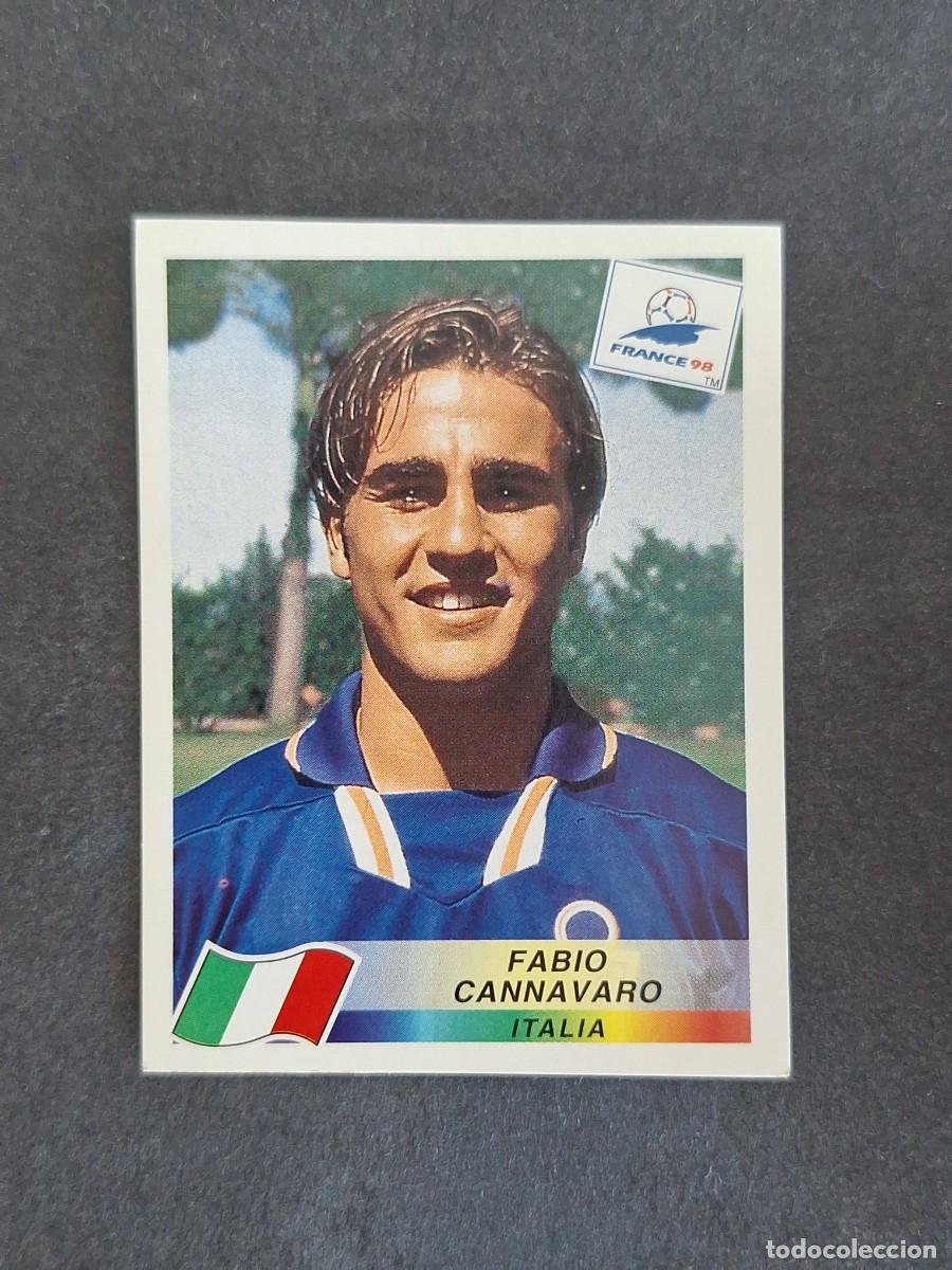 Fu&szlig;ball-Sticker: L1 FABIO CANNAVARO SELECCION ITALIA 90 MUNDIAL FRANCIA 98 1998 PANINI NUNCA PEGADO SIN PEGAR