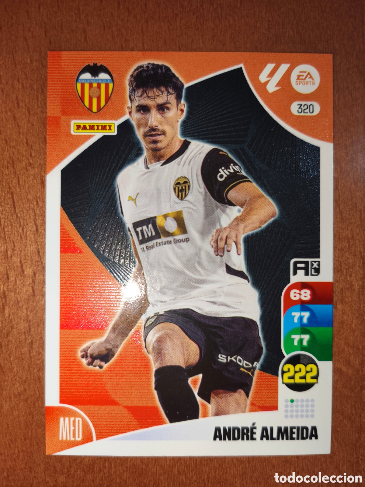 Cromos de f&uacute;tbol: Andr&eacute; Almeida n&deg;320 Adrenalyn XL 24/25 Valencia