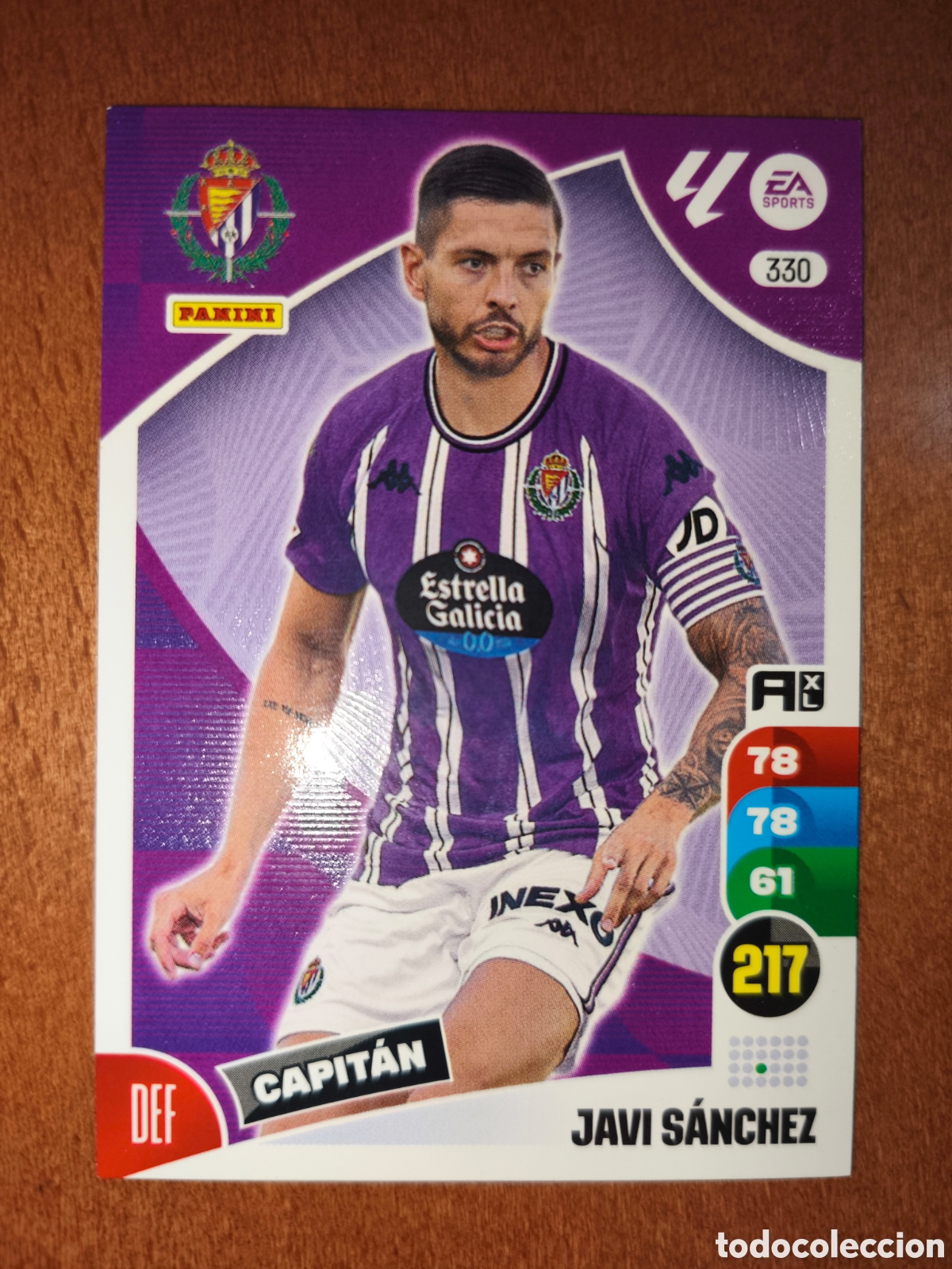 Fu&szlig;ball-Sticker: Javi S&aacute;nchez n&deg;330 Adrenalyn XL 24/25 Valladolid