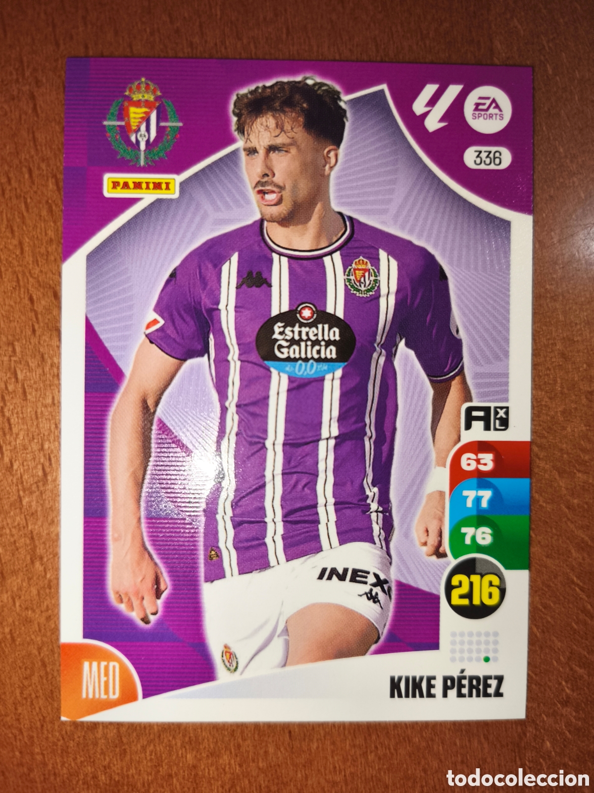 Cromos de f&uacute;tbol: Kike P&eacute;rez n&deg;336 Adrenalyn XL 24/25 Valladolid