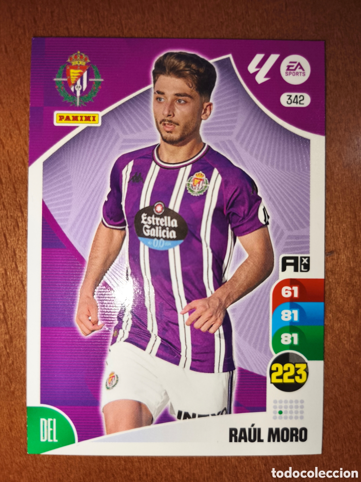Cromos de f&uacute;tbol: Ra&uacute;l Moro n&deg;342 Adrenalyn XL 24/25 Valladolid