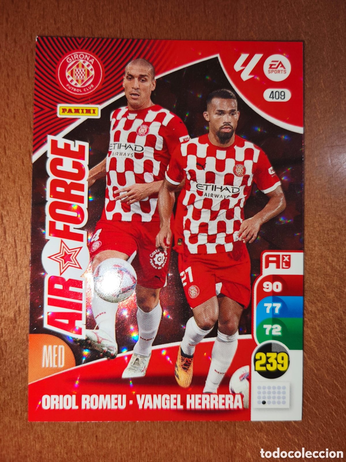 Cromos de f&uacute;tbol: Oriol Romeu/Yangel Herrera n&deg;409 AIR FORCE Adrenalyn XL 24/25 Girona