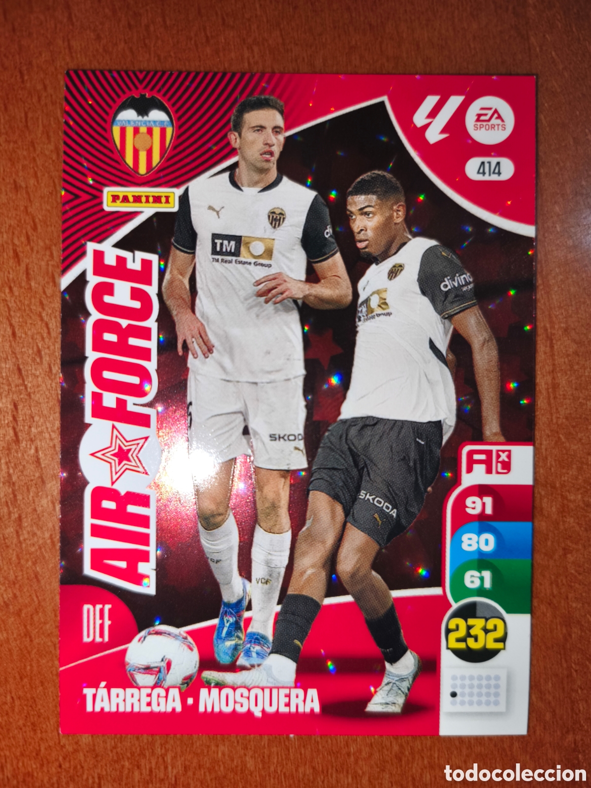 Fu&szlig;ball-Sticker: T&aacute;rrega/Mosquera n&deg;414 AIR FORCE Adrenalyn XL 24/25 Valencia