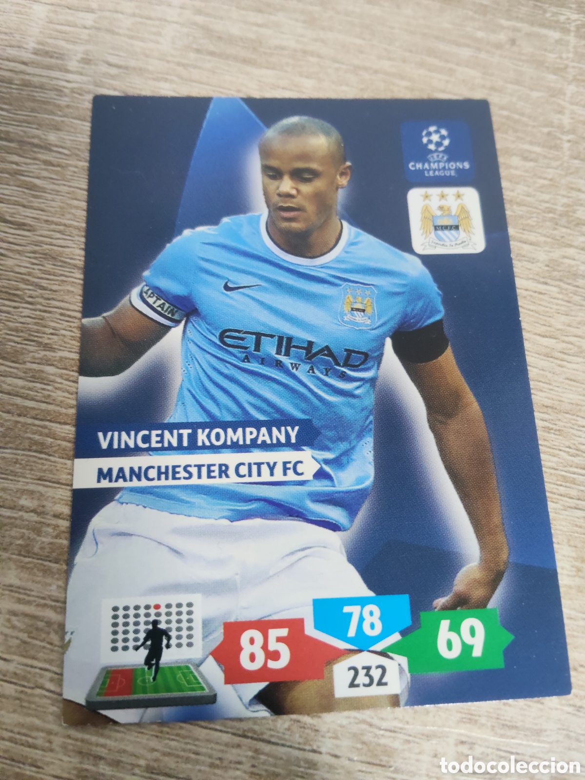 Fu&szlig;ball-Sticker: Panini Adrenalyn champions league 2013 2014 13 14 Vincent Kompany Manchester City