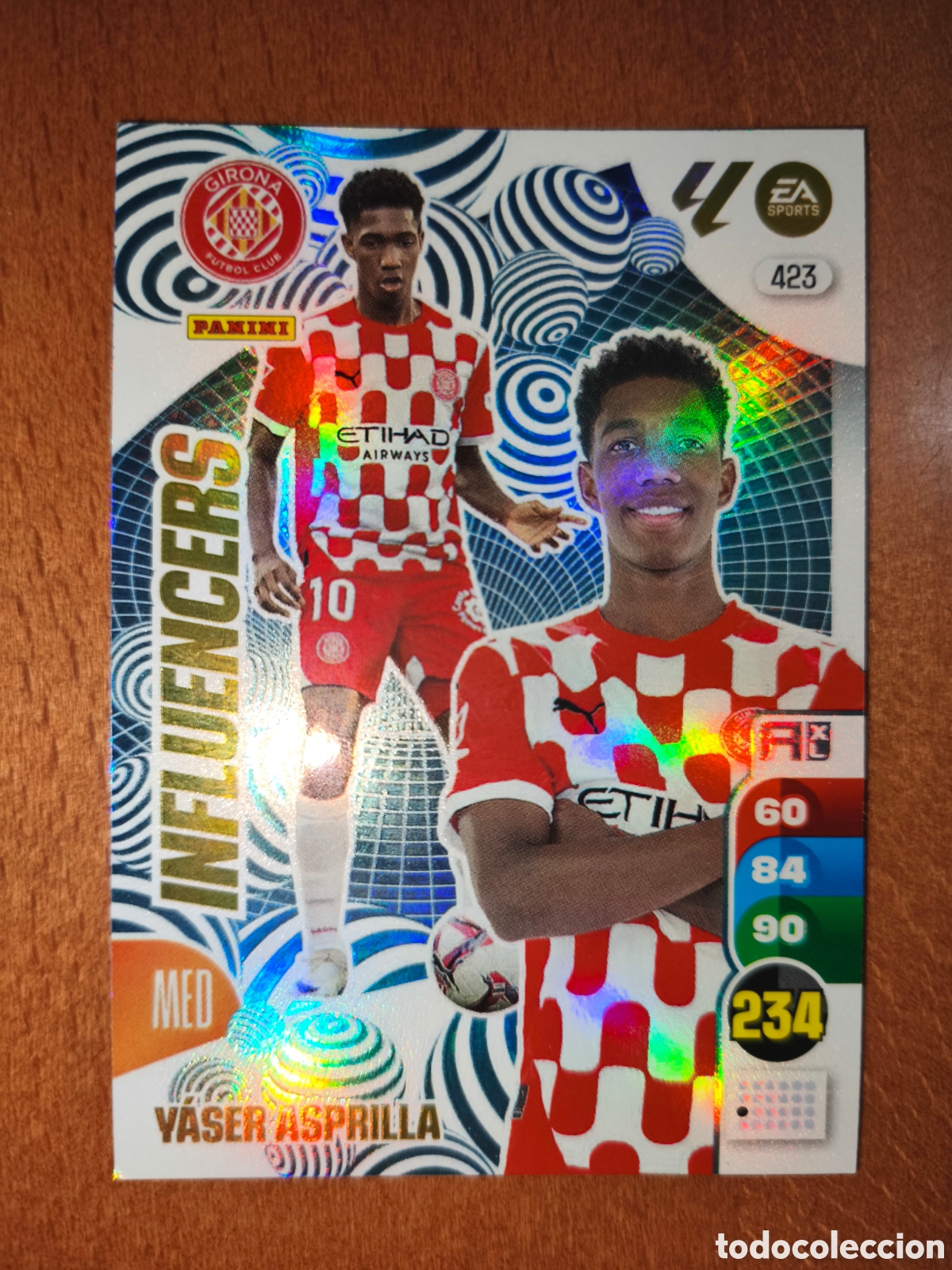 Fu&szlig;ball-Sticker: Yaser Asprilla n&deg;423 INFLUENCERS Adrenalyn XL 24/25 Girona