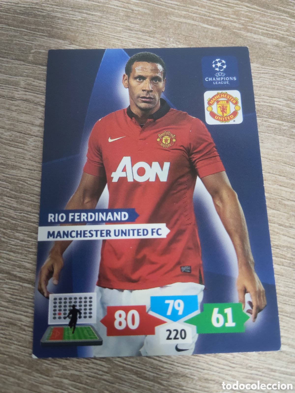 Cartes &agrave; collectionner de Football: Panini Adrenalyn champions league 2013 2014 13 14 Rio Ferdinand Manchester United