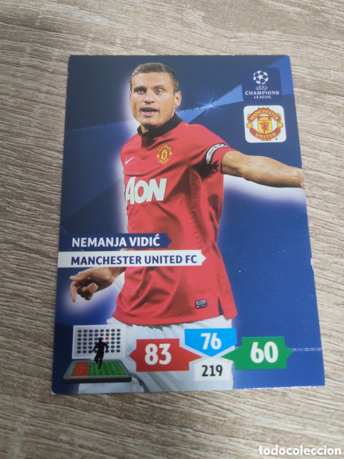 Cartes &agrave; collectionner de Football: Panini Adrenalyn champions league 2013 2014 13 14 Nemanja Vidic Manchester United