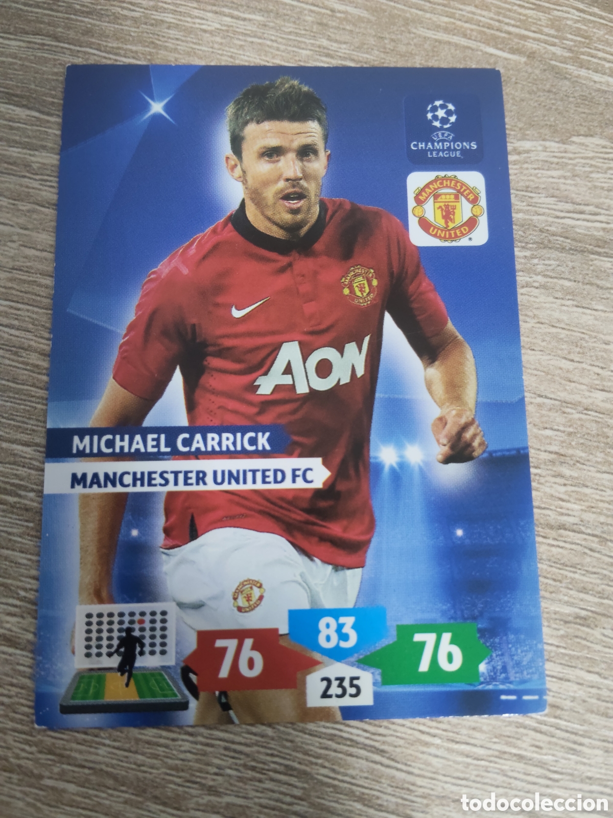Cartes &agrave; collectionner de Football: Panini Adrenalyn champions league 2013 2014 13 14 Michael Carrick Manchester United