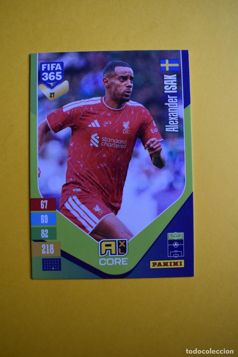 Figurine di Calcio: Cromo Adrenalyn XL. FIFA 365. 2027. Isak. N. &ordm; 27. C&oacute;digo sin activar. Panini