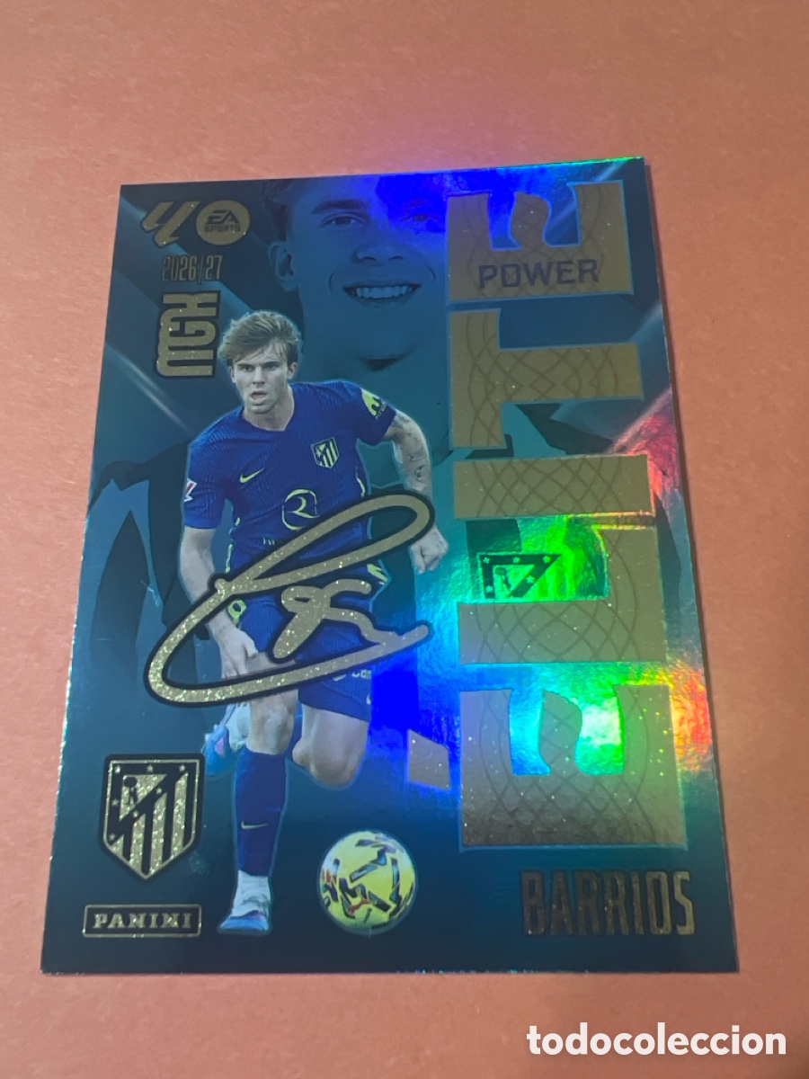 Figurine di Calcio: C377. BARRIOS (ATL&Eacute;TICO MADRID). CARTA POWER ELITE PANINI MEGACRACKS MGK 2026/27. #1P.