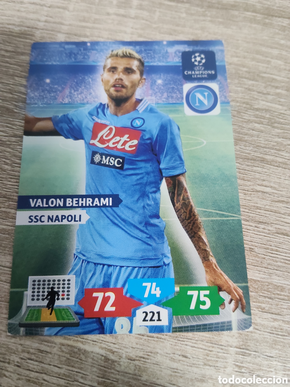 Cromos de f&uacute;tbol: Panini Adrenalyn champions league 2013 2014 13 14 Valon Behrami N&aacute;poles