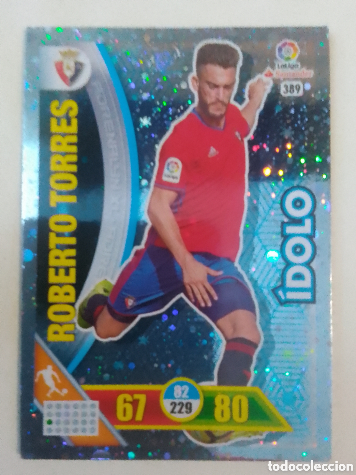 Cromos de f&uacute;tbol: Adrenalyn XL 2016-17 n&deg; 389 Roberto Torres &bull; Osasuna. &Iacute;DOLO.