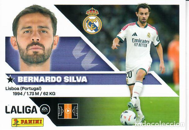 Cartes &agrave; collectionner de Football: CROMO PANINI LIGA ESTE 26 27 - FICHAJE N&ordm; 21 - BERNARDO SILVA - REAL MADRID - 3&ordf; EDICI&Oacute;N