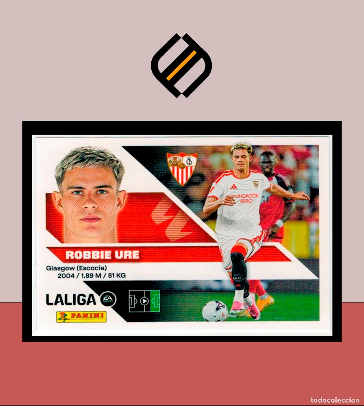 Cromos de f&uacute;tbol: LIGA ESTE 2026 2027 26 27 PANINI FICHAJE 25 ROBBIE URE SEVILLA 3 EDICI&Oacute;N STICKER COLECCI&Oacute;N
