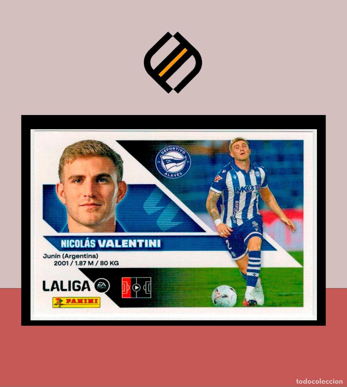 Cromos de f&uacute;tbol: LIGA ESTE 2026 2027 26 27 PANINI FICHAJE 30 VALENTINI DEPORTIVO ALAV&Eacute;S 3 EDICI&Oacute;N STICKER COLECCI&Oacute;N