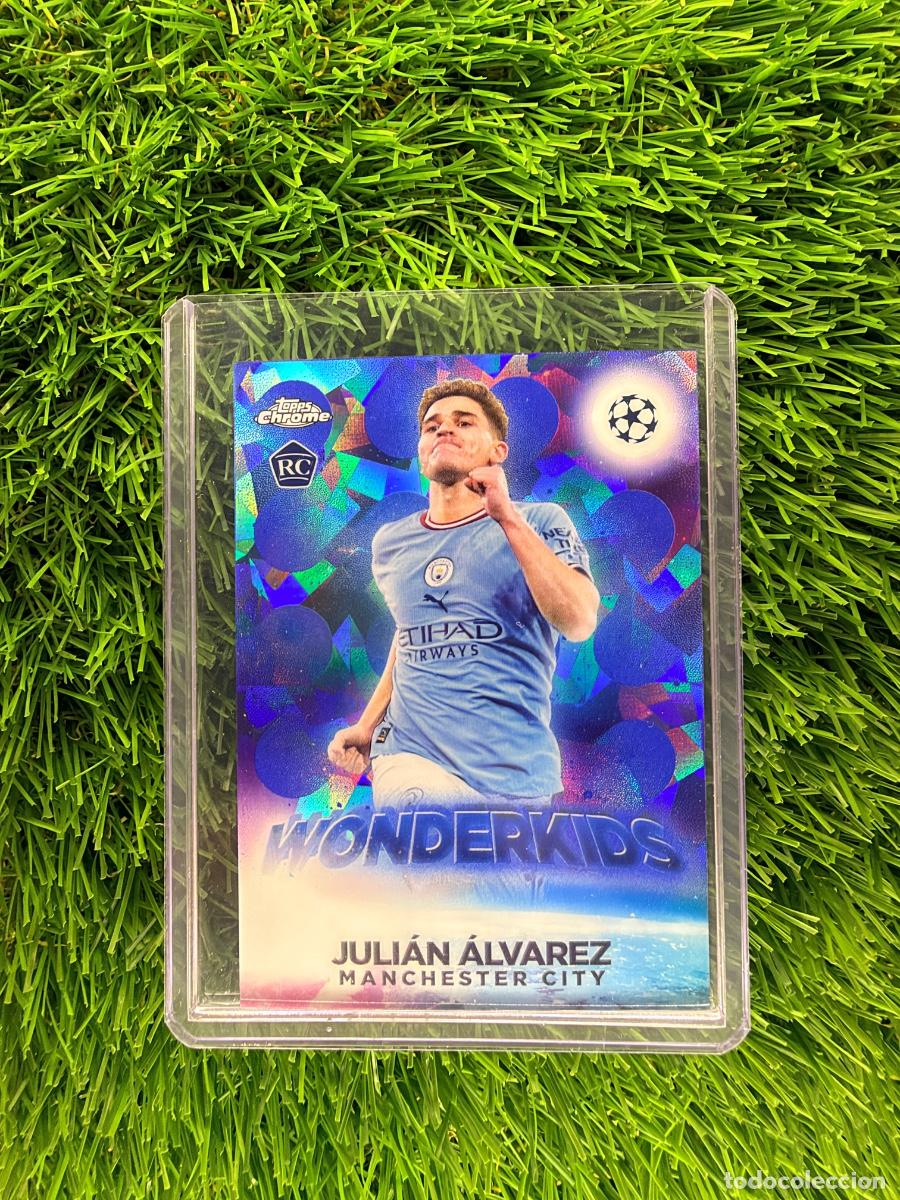 Figurine di Calcio: N&ordm; W-9 Juli&aacute;n &Aacute;lvarez Rookie Card Wonderkids Manchester City UEFA Clubs Competitions Sapphire 22 23
