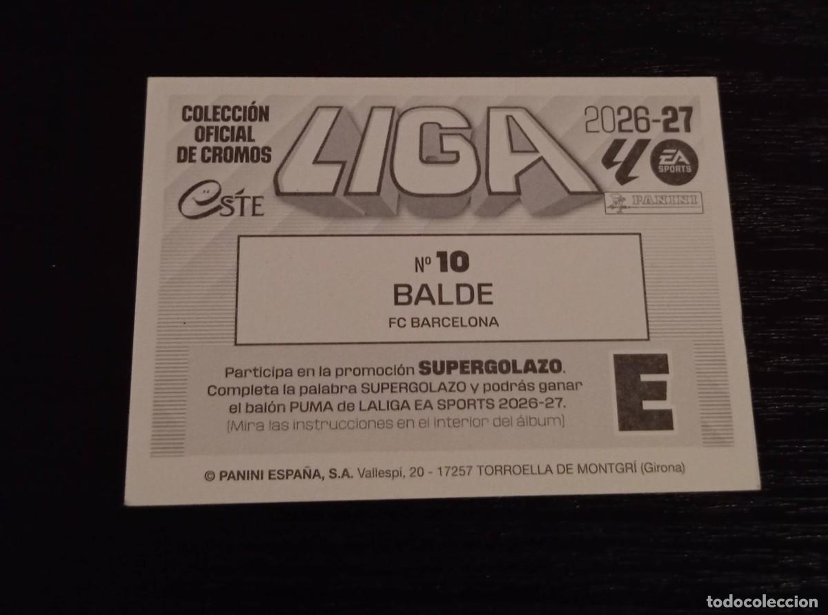 Cromos de f&uacute;tbol: -ESTE 26-27 : BALDE ( BARCELONA ) - Foto 2