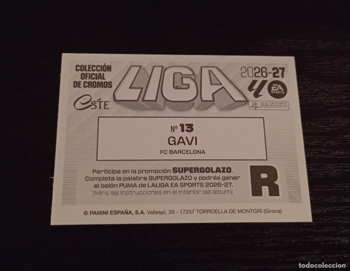 Cromos de f&uacute;tbol: -ESTE 26-27 : GAVI ( BARCELONA ) - Foto 2