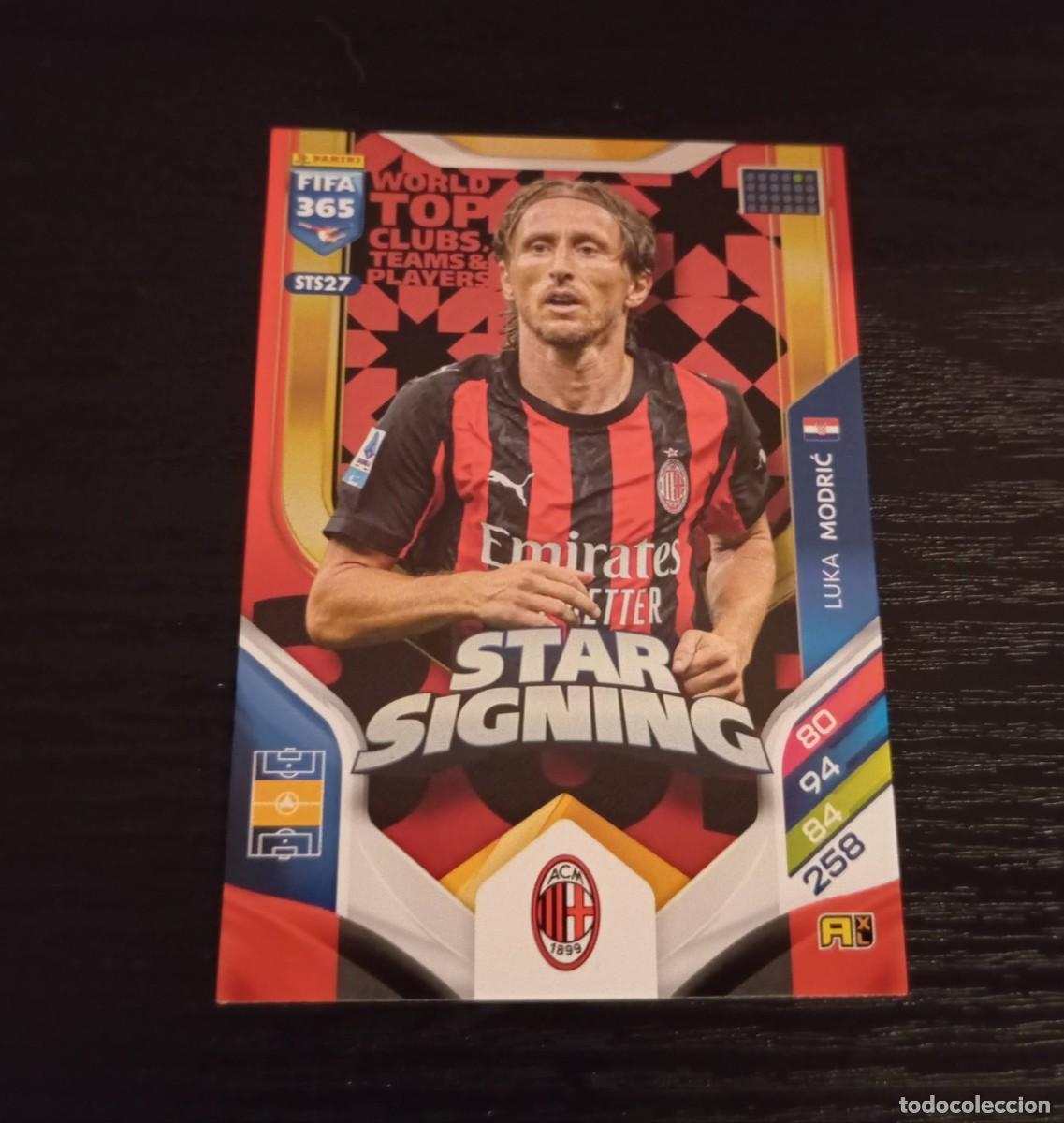 Cartes &agrave; collectionner de Football: -PANINI ADRENALYN FIFA 365 2026 : STS27 LUKA MODRIC ( MILAN ) -- STAR SIGNING --