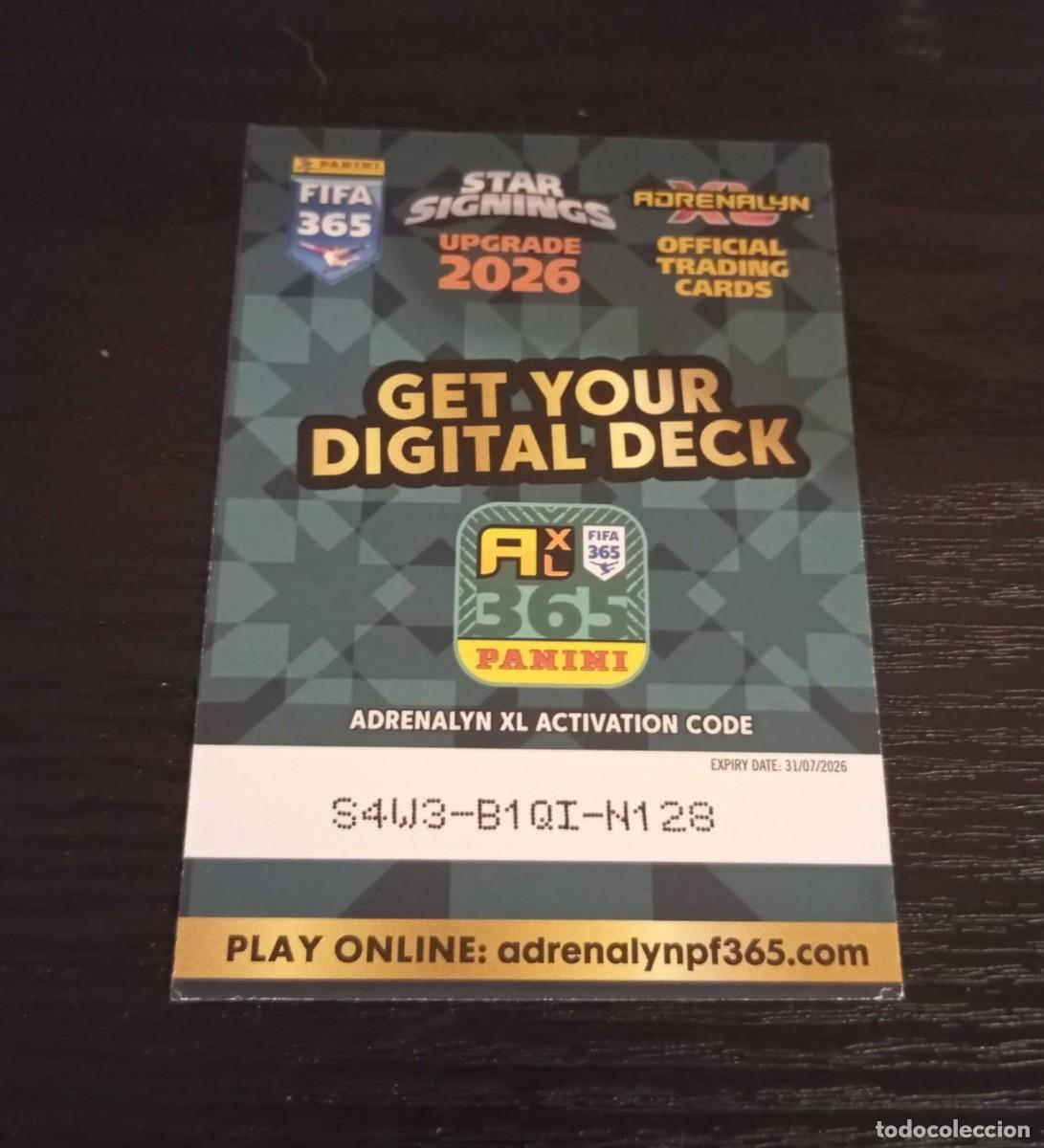 Cromos de Futebol: -PANINI ADRENALYN FIFA 365 2026 : GET YOUR DIGITAL DECK STAR SIGNING UPGRADE 2026