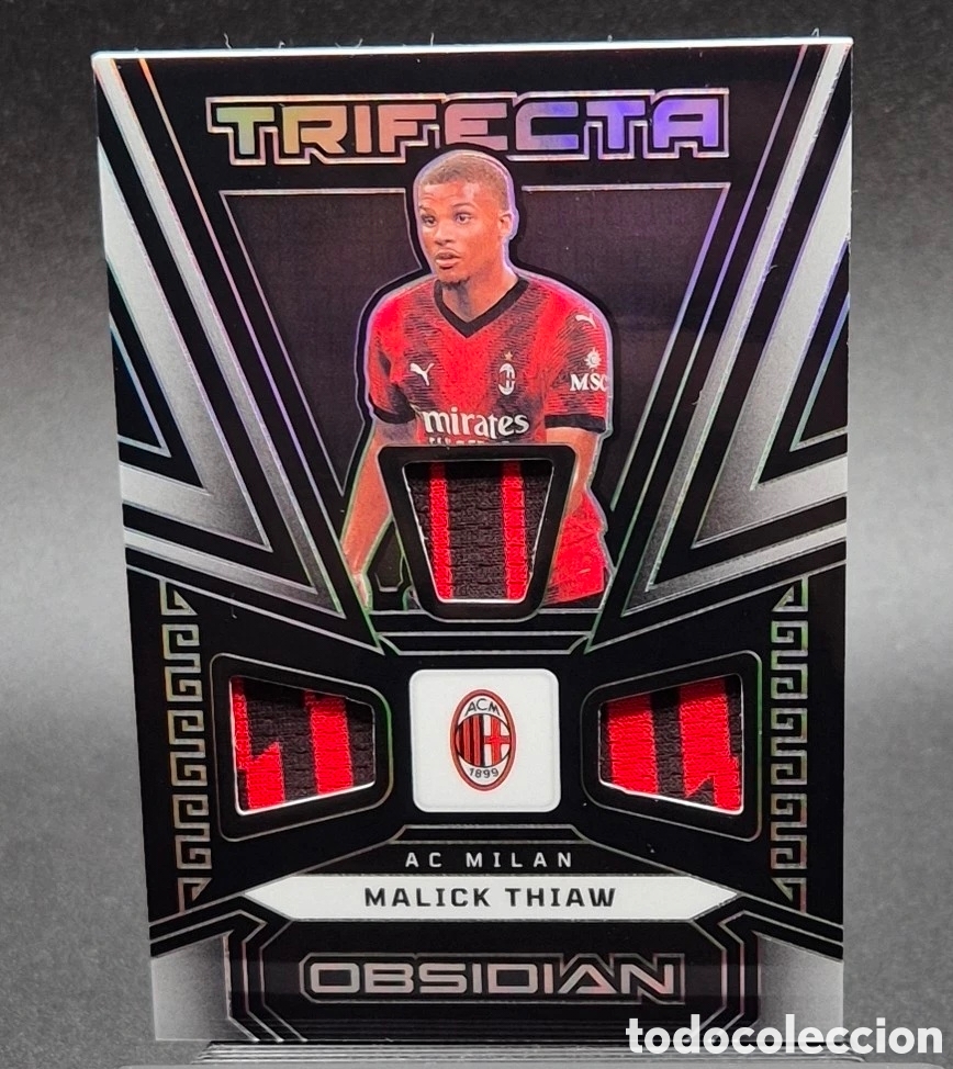 Fu&szlig;ball-Sticker: Malick thiaw obsidian parche /199