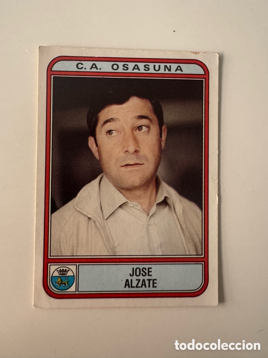 Fu&szlig;ball-Sticker: Figurine Panini Futbol 81 - 82 1981 1982 Osasuna &ndash; N&ordm; 190 &ndash; JOSE ALZATE