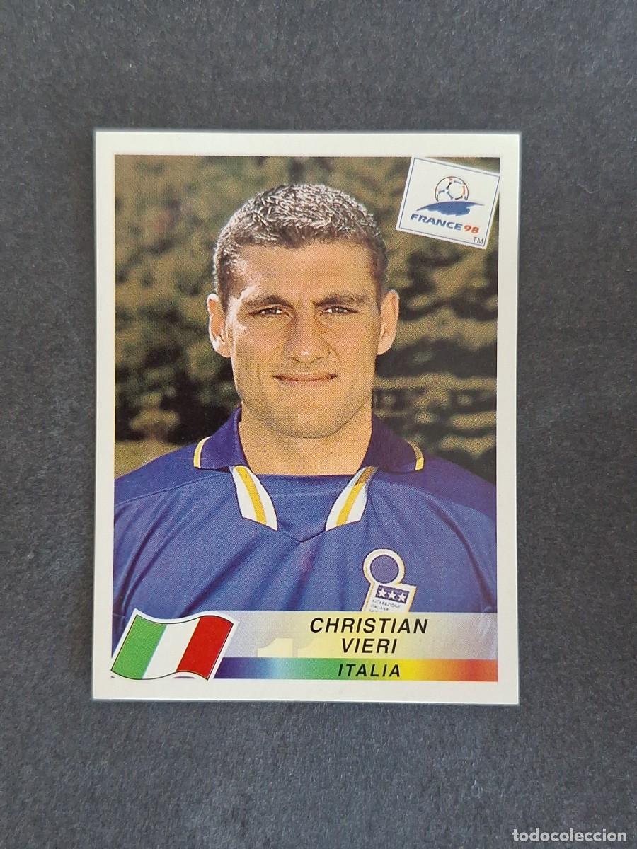 Cromos de f&uacute;tbol: L1 CHRISTIAN VIERI SELECCION ITALIA 99 MUNDIAL FRANCIA 98 1998 PANINI NUNCA PEGADO SIN PEGAR