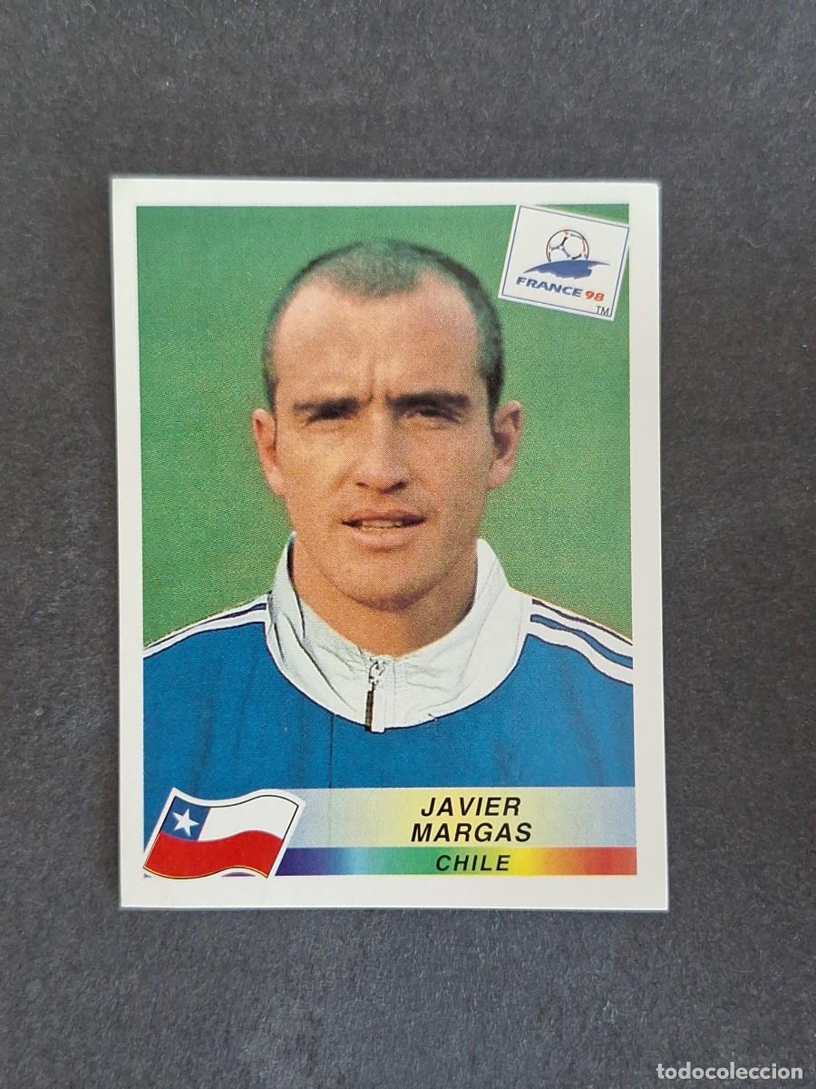 Cromos de f&uacute;tbol: L1 JAVIER MARGAS SELECCION CHILE 107 MUNDIAL FRANCIA 98 1998 PANINI NUNCA PEGADO SIN PEGAR