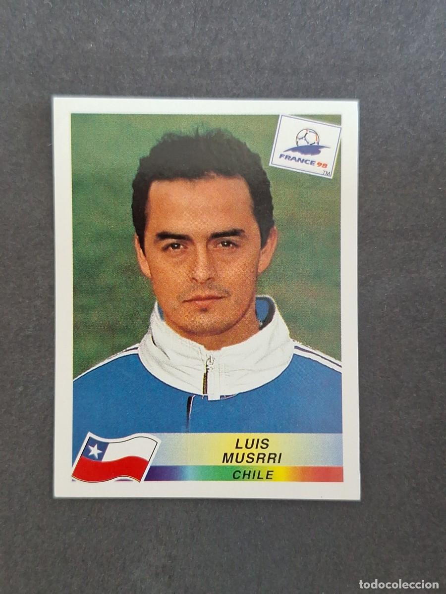 Cromos de f&uacute;tbol: L1 LUIS MUSRRI SELECCION CHILE 111 MUNDIAL FRANCIA 98 1998 PANINI NUNCA PEGADO SIN PEGAR