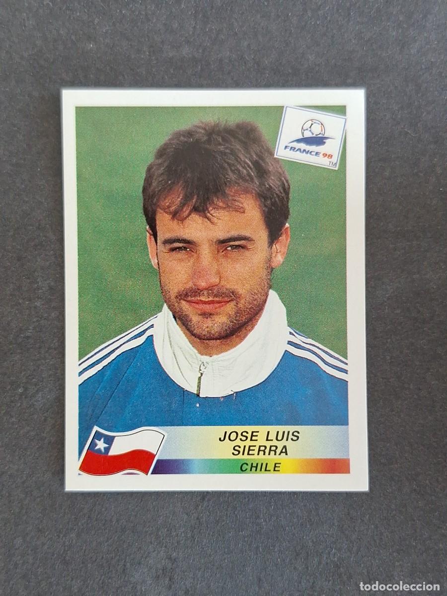 Cromos de f&uacute;tbol: L1 JOSE LUIS SIERRA SELECCION CHILE 114 MUNDIAL FRANCIA 98 1998 PANINI NUNCA PEGADO SIN PEGAR