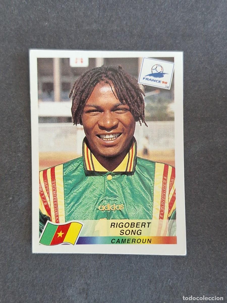 Cromos de f&uacute;tbol: L1 RIGOBERT SONG SELECCION CAMERUN 123 MUNDIAL FRANCIA 98 1998 PANINI NUNCA PEGADO SIN PEGAR