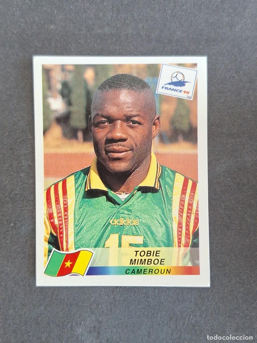 Cromos de f&uacute;tbol: L1 TOBIE MIMBOE SELECCION CAMERUN 124 MUNDIAL FRANCIA 98 1998 PANINI NUNCA PEGADO SIN PEGAR