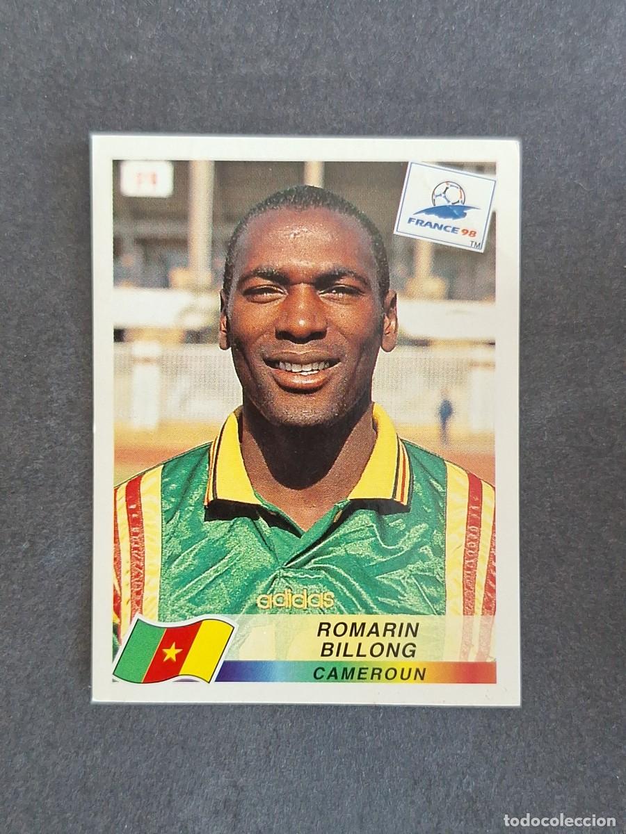 Cromos de f&uacute;tbol: L1 ROMARIN BILLONG SELECCION CAMERUN 128 MUNDIAL FRANCIA 98 1998 PANINI NUNCA PEGADO SIN PEGAR