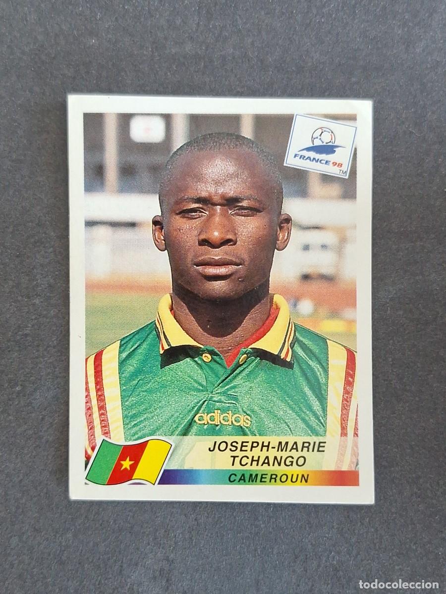 Cromos de f&uacute;tbol: L1 JOSEPH-MARIE TCHANGO SELECCION CAMERUN 130 MUNDIAL FRANCIA 98 1998 PANINI NUNCA PEGADO SIN PEGAR