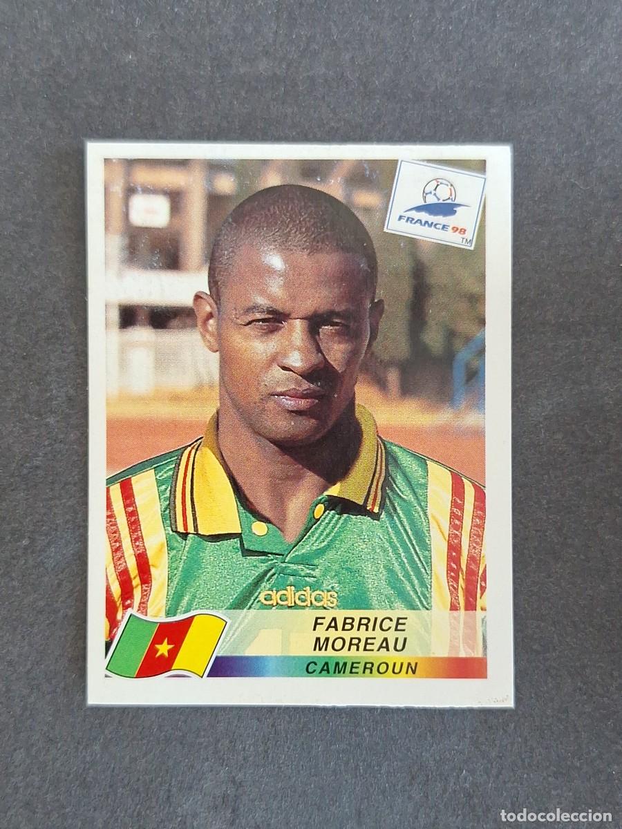Cromos de f&uacute;tbol: L1 FABRICE MOREAU SELECCION CAMERUN 131 MUNDIAL FRANCIA 98 1998 PANINI NUNCA PEGADO SIN PEGAR