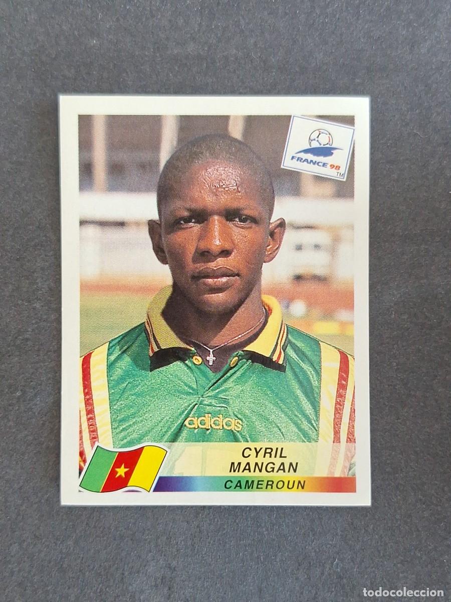 Cromos de f&uacute;tbol: L1 CYRIL MANGAN SELECCION CAMERUN 132 MUNDIAL FRANCIA 98 1998 PANINI NUNCA PEGADO SIN PEGAR