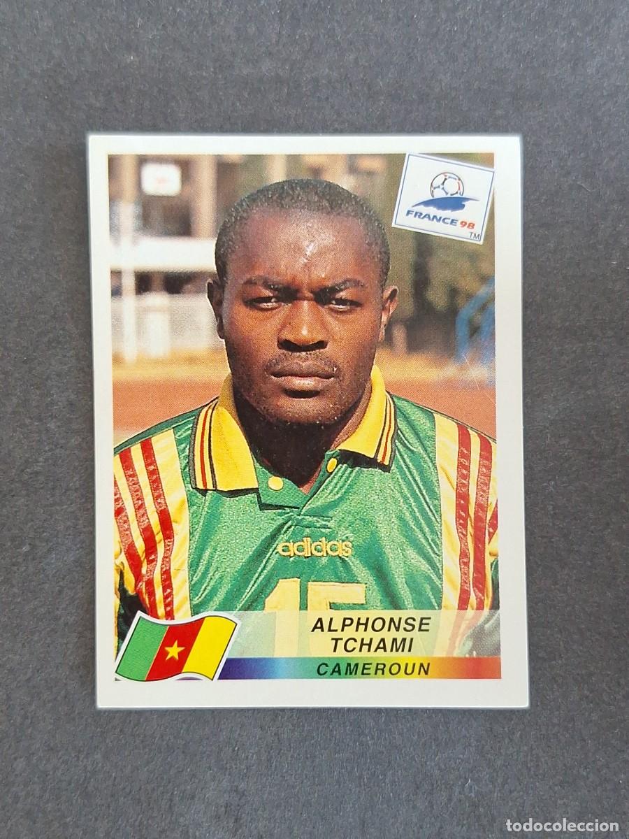 Cromos de f&uacute;tbol: L1 ALPHONSE TCHAMI SELECCION CAMERUN 135 MUNDIAL FRANCIA 98 1998 PANINI NUNCA PEGADO SIN PEGAR