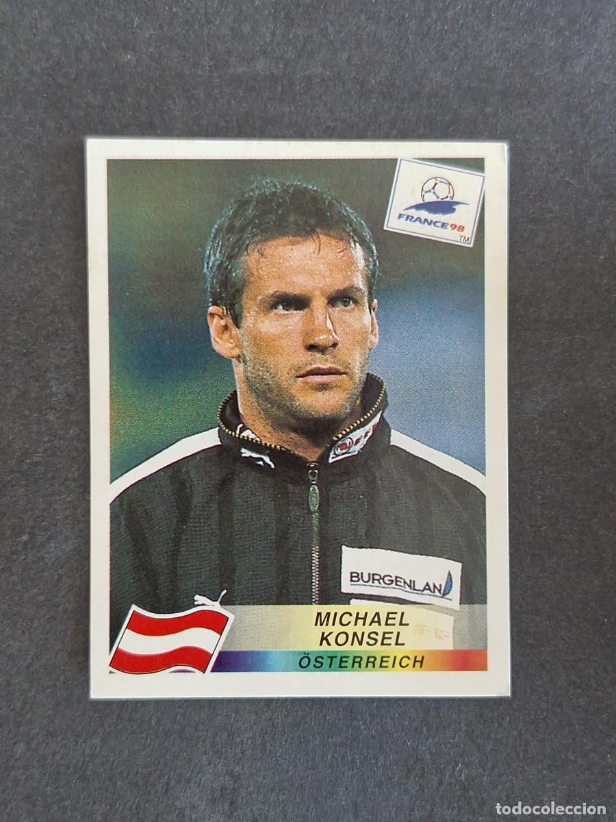 Cromos de f&uacute;tbol: L1 MICHAEL KONSEL SELECCION AUSTRIA 140 MUNDIAL FRANCIA 98 1998 PANINI NUNCA PEGADO SIN PEGAR