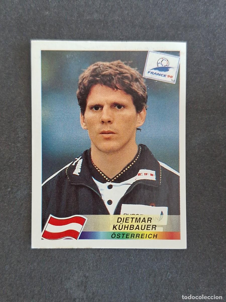 Cromos de f&uacute;tbol: L1 DIETMAR K&Uuml;HBAUER SELECCION AUSTRIA 147 MUNDIAL FRANCIA 98 1998 PANINI NUNCA PEGADO SIN PEGAR