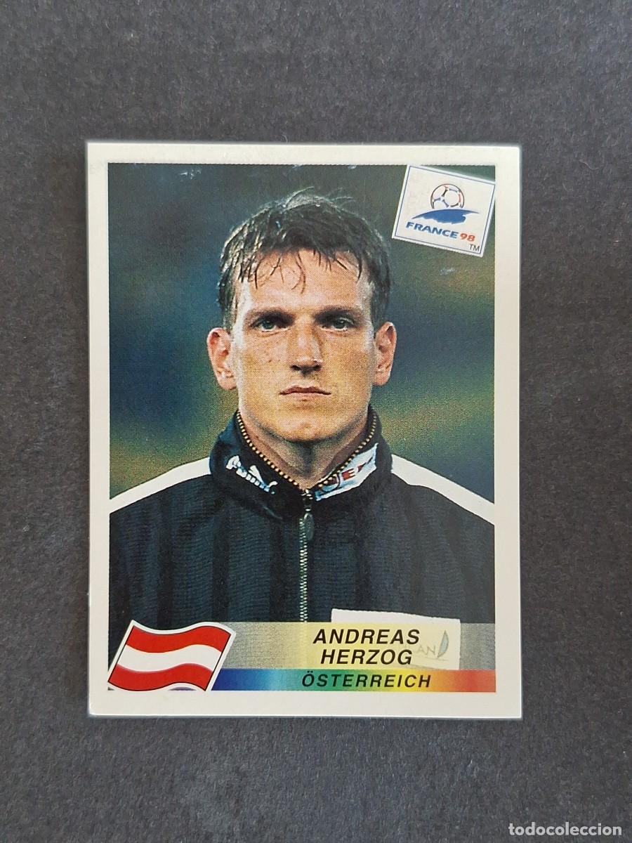 Cromos de f&uacute;tbol: L1 ANDREAS HERZOG SELECCION AUSTRIA 148 MUNDIAL FRANCIA 98 1998 PANINI NUNCA PEGADO SIN PEGAR