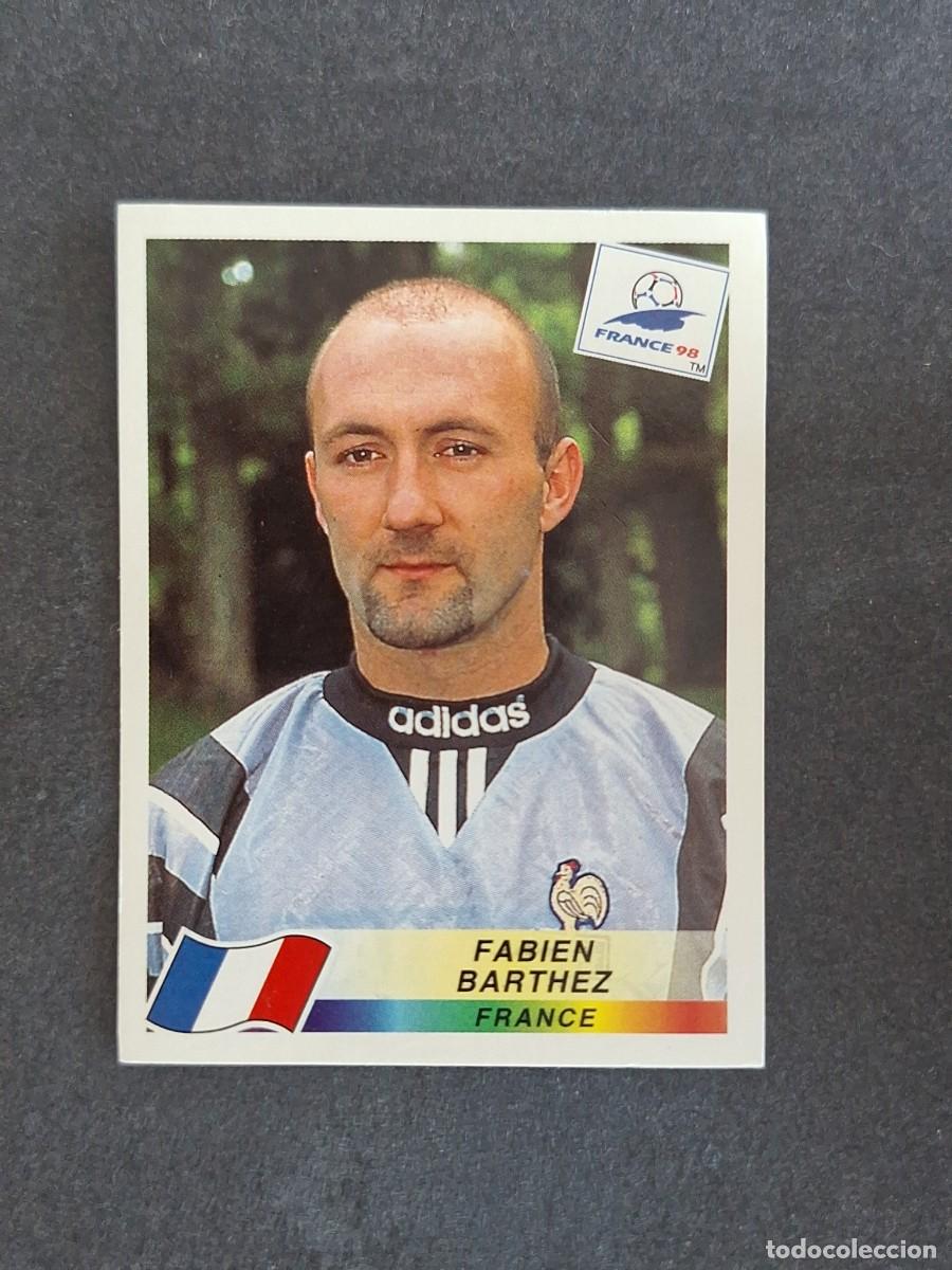 Cromos de f&uacute;tbol: L1 FABIEN BARTHEZ SELECCION FRANCIA 158 MUNDIAL FRANCIA 98 1998 PANINI NUNCA PEGADO SIN PEGAR